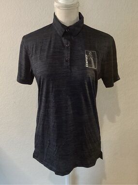 BAW Kemper Black Short-Sleeve Polo Tee